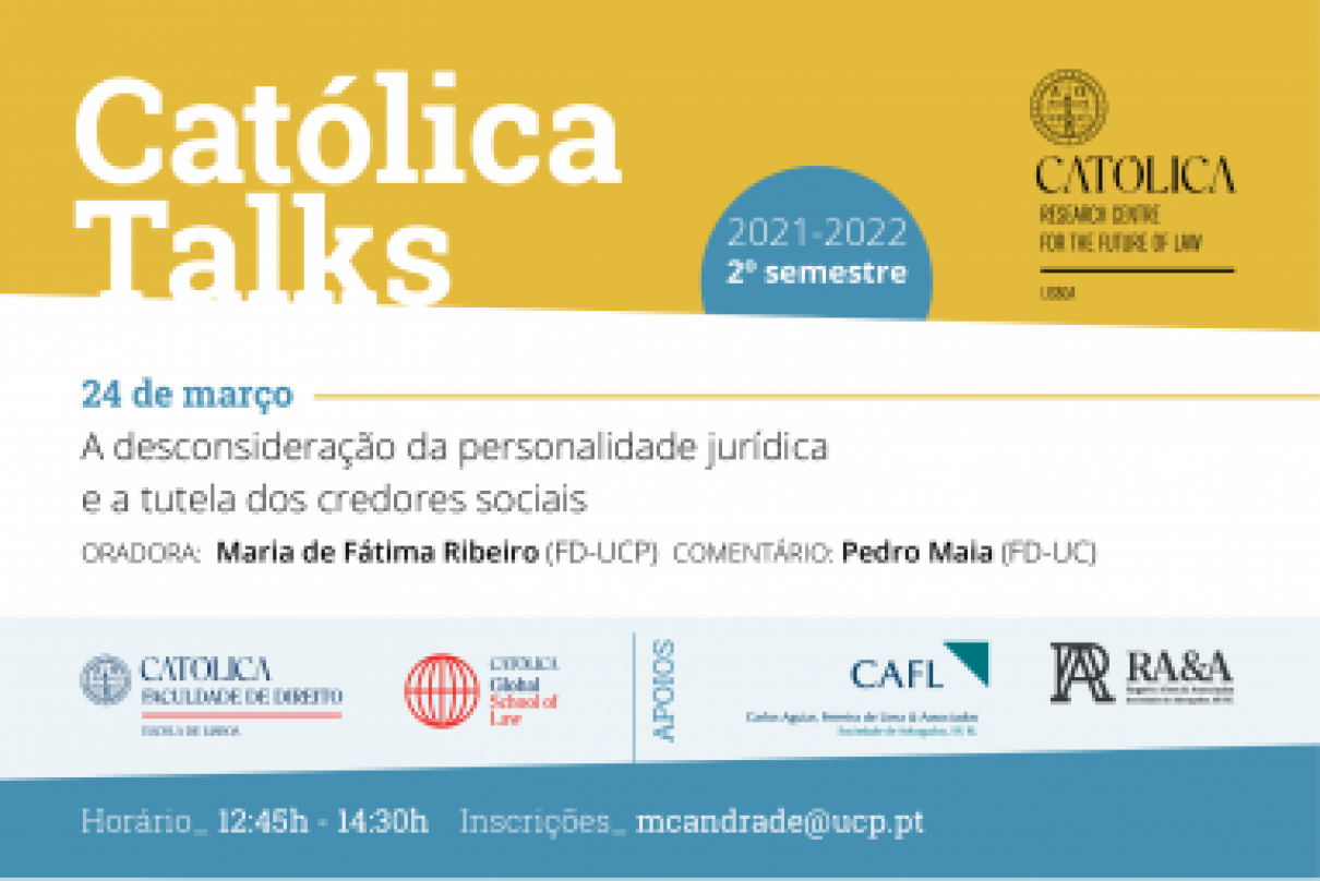 Catolica Talks| Desconsideração personalidade Jurídica